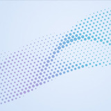 Illustration of multi-color dots forming a wave pattern